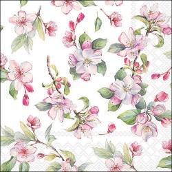 1 pack paper lunch napkins - Spring blossom white - Ambiente