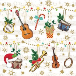 1 Pakje papieren lunch servetten - Christmas instruments - Ambiente - Muziek - Kerst