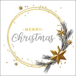papieren lunch servetten - Wishing ring white - Ambiente - Kerst