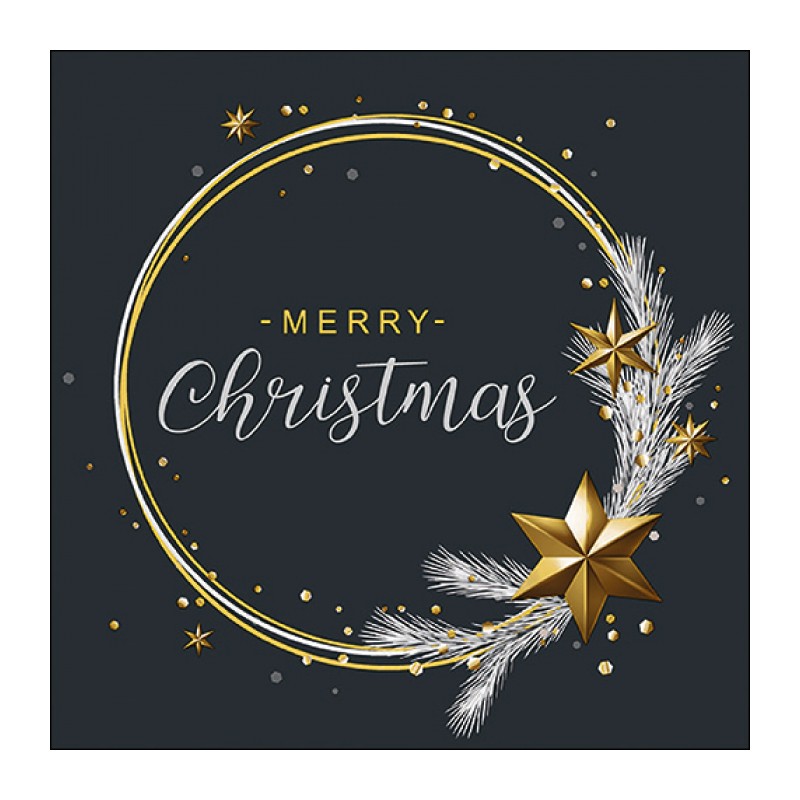 paper lunch napkins - Wishing ring black - Christmas paper lunch napkins - Wishing ring black - Christmas