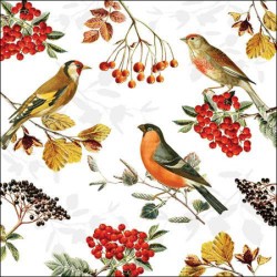 papieren lunch servetten - Autumn birds - Ambiente - Herfst - Vogels
