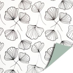 wrapping paper - Celebrate Nature - White - Black - 30cm wide