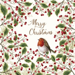 paper lunch napkins - Merry Bird - PPD - Robin - Bird - Christmas