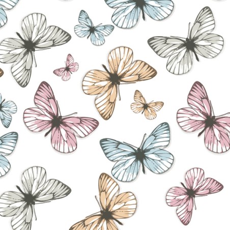1 Pack paper lunch napkins - Light Butterflies - Daisy - Butterfly