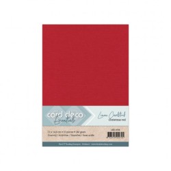 Card Deco, Linnenkarton, Kerstrood, 14,8 x 21 cm - LKK-A534