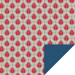 Wrapping Paper 70cm wide - Saint Nicholas - Miter Blue - Dark Blue