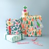 HOP - Wrapping Paper 70cm wide - X-mas - Tree Graphic - Blue