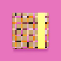 HOP - Wrapping Paper 70cm wide - Art Taupe - Yellow