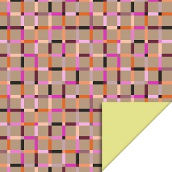 HOP - Wrapping Paper 70cm wide - Art Taupe - Yellow