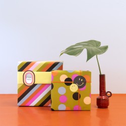 cadeaupapier 70cm breed - Multi Stripes - Yellow