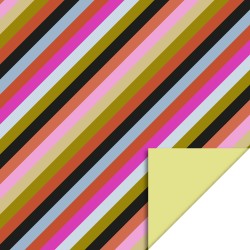Wrapping Paper 70cm wide - Multi Stripes - Yellow
