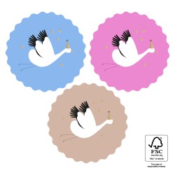 HOP - Gift Stickers Multi - Baby Bird Gold Ø 55 mm