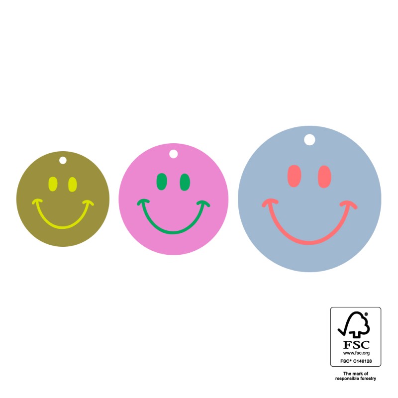 HOP - Gift label Multi Sizes - Smiley (S - M - L) HOP - Gift label Multi Sizes - Smiley (S - M - L)