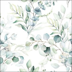 1 Pack paper lunch napkins - Eucalyptus all over - Ambiente