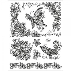 Viva Decor - Clear Stamp - Scribble Butterfly