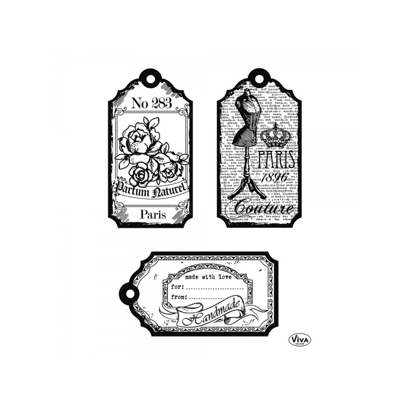 Viva Decor - Clear Stamp - Tags Paris Viva Decor - Clear Stamp - Tags Paris