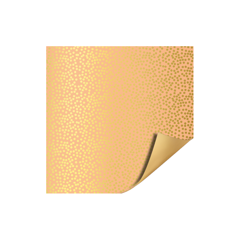 Kassaplan - Wrapping Paper 70 cm - Minidots Peach/Gold
