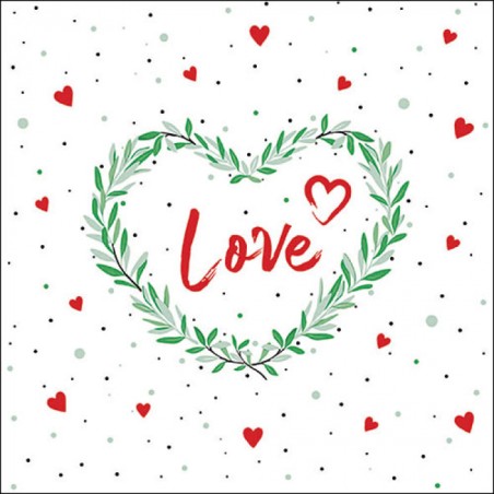 Ambiente - Lunch servetten - Lots of love red