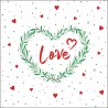 Ambiente - Lunch servetten - Lots of love red
