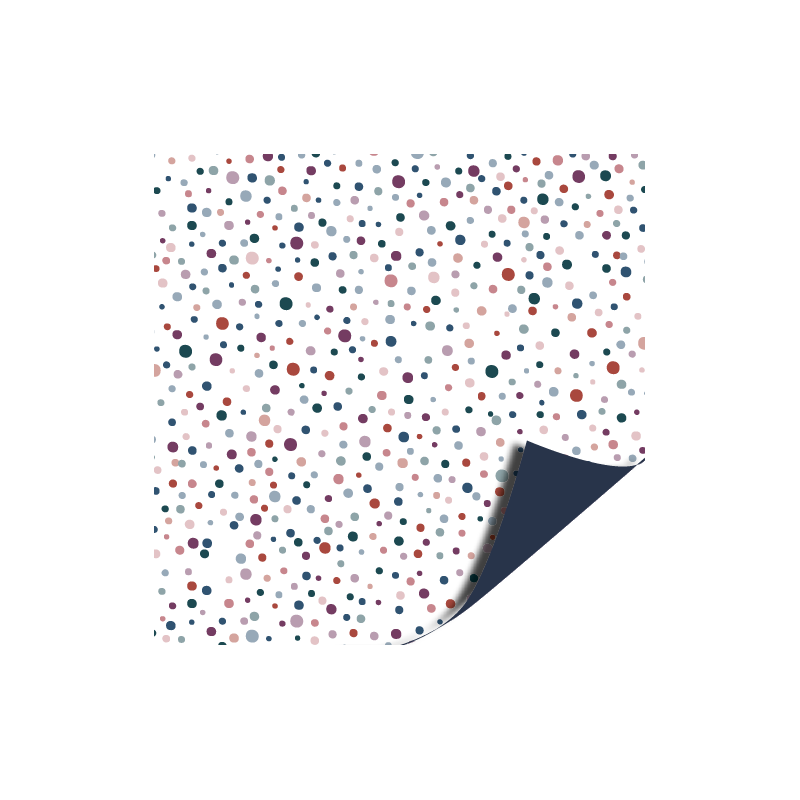 Kassaplan - Cadeaupapier 50 cm - Confetti Feest Denim AZ Donkerblauw
