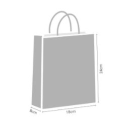 5 Gift Bags - Christmas - Red - White - A5