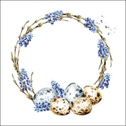 Lunch servetten - Muscari wreath