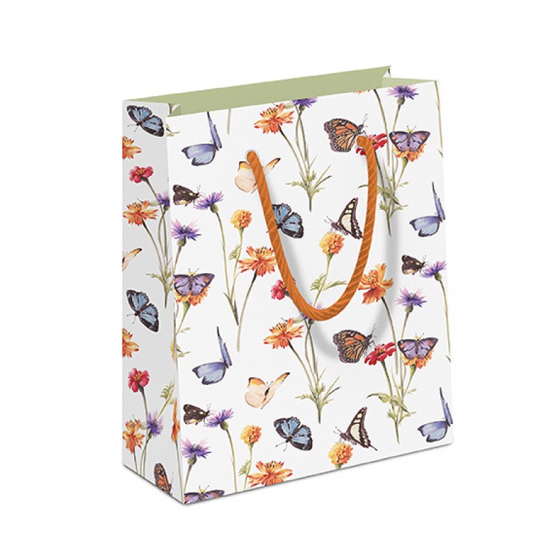 Gift bag - Butterfly garden white Gift bag - Butterfly garden white