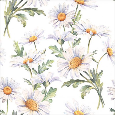 Ambiente - Lunch Napkins - Beautiful daisies white