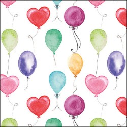 Ambiente - Lunch servetten - Flying balloons white