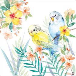 Ambiente - Lunch Napkins - Budgies couple