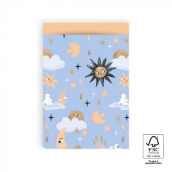 Cadeau zakje 17x25cm breed - Baby Dreams Gold - Orange