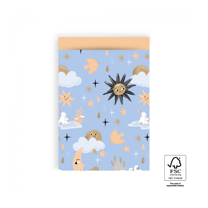 Cadeau zakje 17x25cm breed - Baby Dreams Gold - Orange Cadeau zakje 17x25cm breed - Baby Dreams Gold - Orange