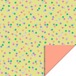 HOP - Cadeaupapier 70 cm - Party Confetti Yellow - Salmon