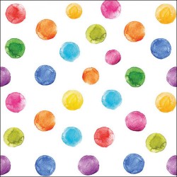 Ambiente - Lunch Napkins - Polka dots - White mix