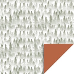 2 rolls Wrapping Paper - Forest - Cognac - 30 cm wide