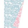 Wrapping Paper 30 cm - 175 m - Baby Chalkboard Pink Blue