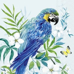 IHR - Lunch Napkins - Parrot Light Blue