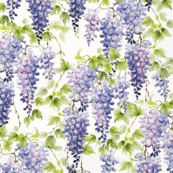 IHR - Cocktail Napkins - Purple Wisteria Cream