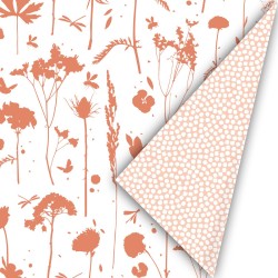 Cadeaupapier - Roest - Wit - Sow & Grow - 50x300 cm
