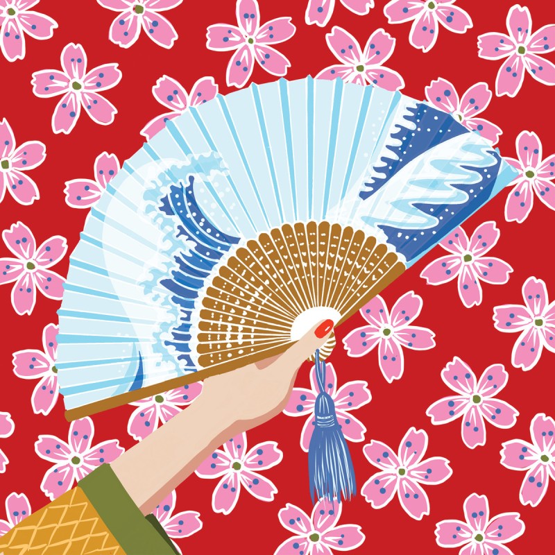 PPD - Lunch Napkins - Nao - 133002990 - oriental fan PPD - Lunch Napkins - Nao - 133002990 - oriental fan