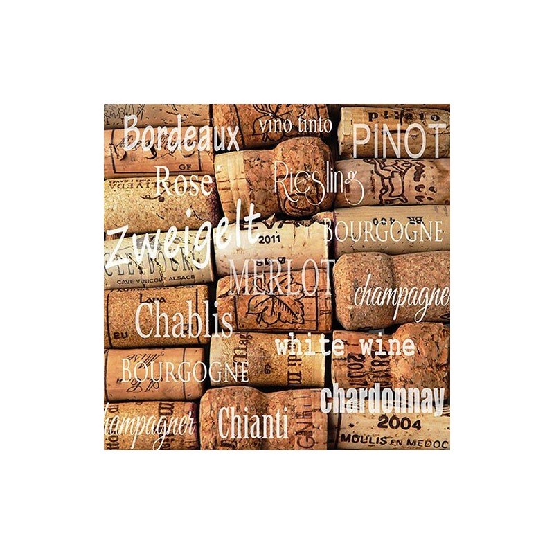 paper cocktail napkins - Wine Corks - Ambiente paper cocktail napkins - Wine Corks - Ambiente