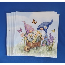 Ambiente - Lunch Napkin - Gardening gnomes
