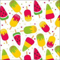 1 Pakje papieren lunch servetten - Popsicles - Ambiente