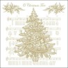 1 Pack of paper lunch napkins - O Christmas Tree Gold - Ambiente