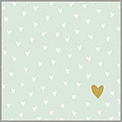 PPD - lunch napkins - Little Hearts Pastel Green