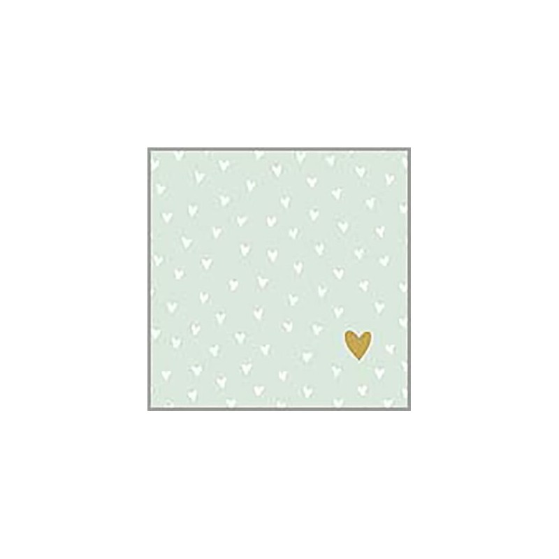 PPD - lunch servetten - Little Hearts Green PPD - lunch servetten - Little Hearts Green