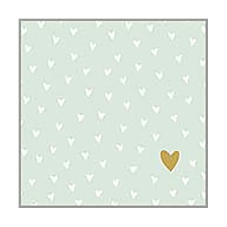 PPD - lunch servetten - Little Hearts Green