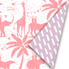 Wrapping Paper 50 cm - Pink - Lila - Tropical Party