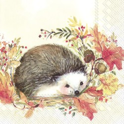 1 Pack Paper Lunch Napkins - SWEET HEDGEHOG - IHR
