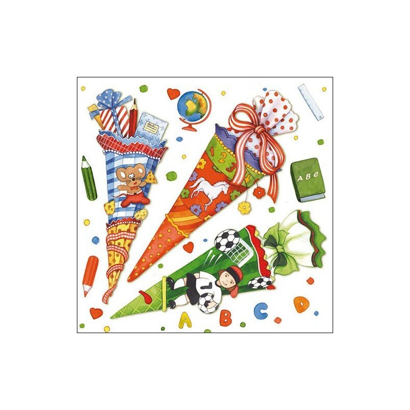 1 Pakje papieren lunch servetten - Schulanfang - Ambiente 1 Pakje papieren lunch servetten - Schulanfang - Ambiente